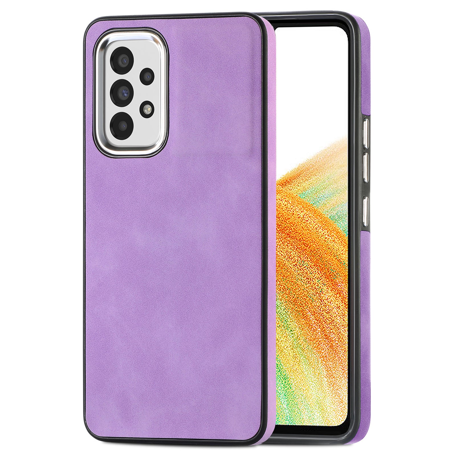 For Samsung Galaxy A33 5G Back Cover Skin-touch Leather Coated TPU Electroplating Camera Frame Phone Case For Samsung Galaxy A33 5G Back Cover Skin-touch Leather Coated TPU Electroplating Camera Frame Phone Case